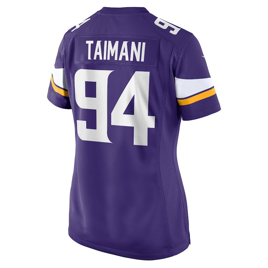 Taki Taimani 94 Minnesota Vikings Women's Game Jersey - Purple JS6505 nicesnker - Image 3