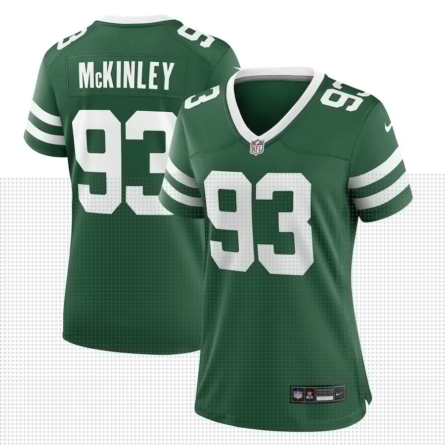 Takk McKinley 93 New York Jets Women's Team Game Jersey - Legacy Green JS4068 nicesnker