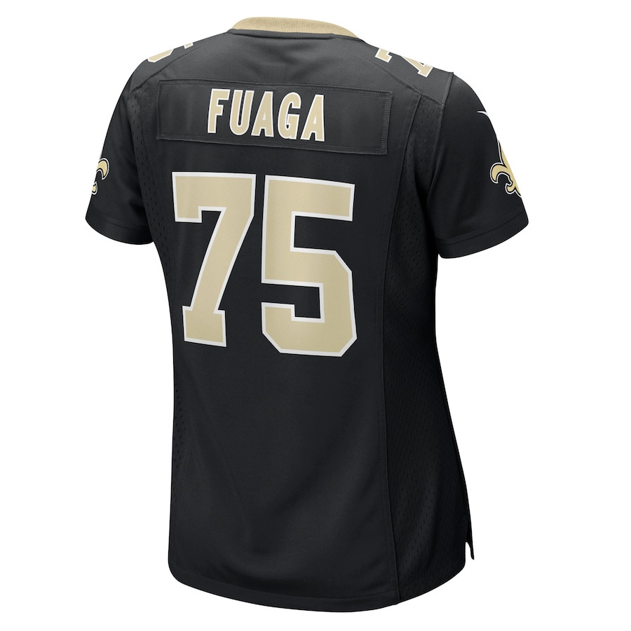 Taliese Fuaga 75 New Orleans Saints Women's Game Jersey - Black JS2436 nicesnker - Image 3