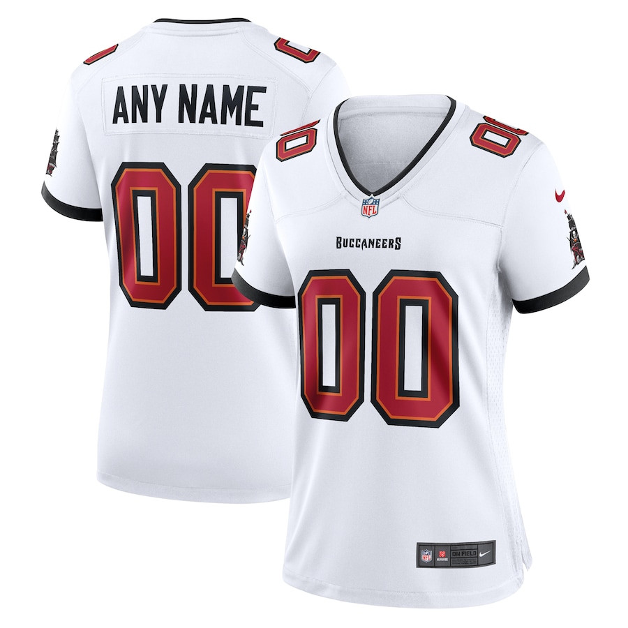 Tampa Bay Buccaneers Women Custom Game Jersey - White JS2617 nicesnker