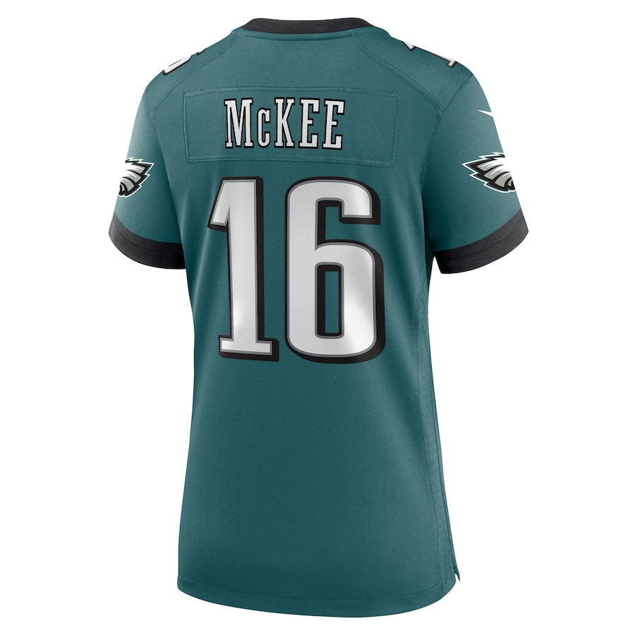 Tanner McKee 16 Philadelphia Eagles Women's Team Game Jersey - Midnight Green JS6715 nicesnker - Image 3