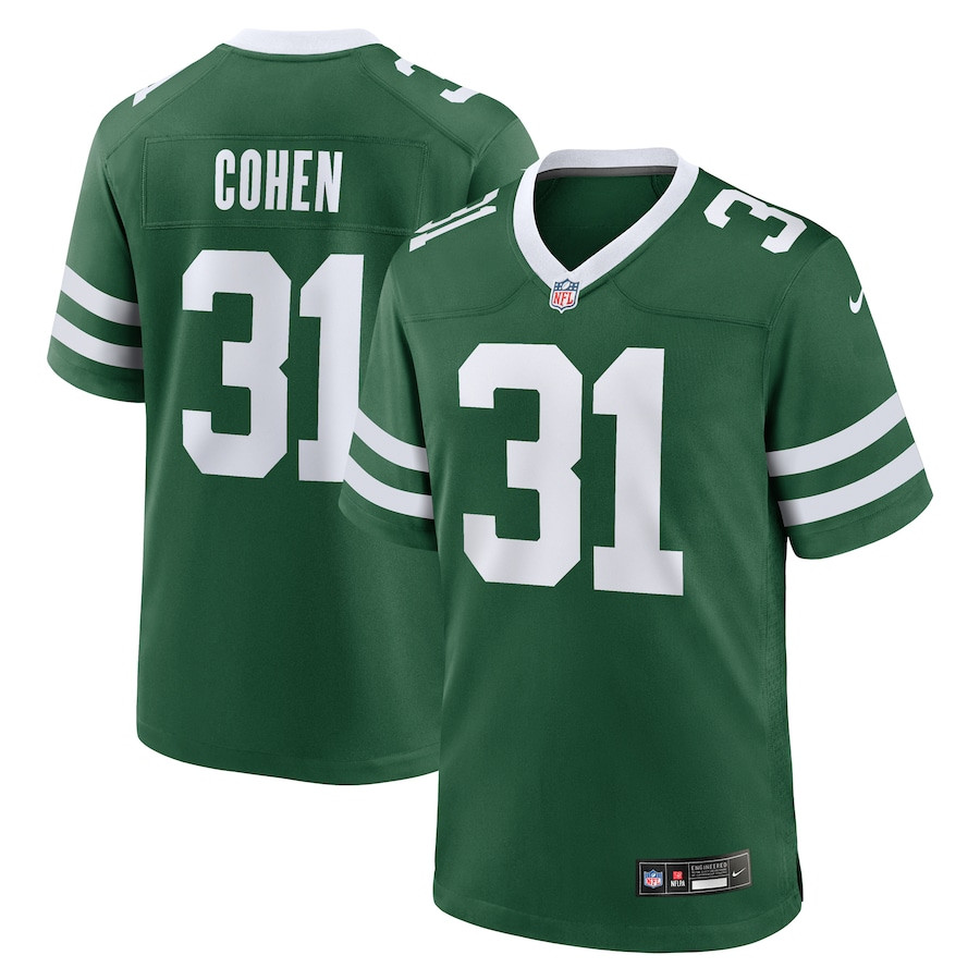 Tarik Cohen 31 New York Jets Team Game Men Jersey - Legacy Green JS8266 nicesnker