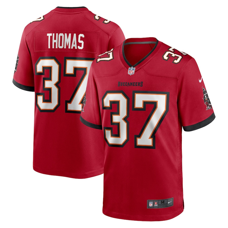 Tavierre Thomas 37 Tampa Bay Buccaneers Game Men Jersey - Red JS4469 nicesnker