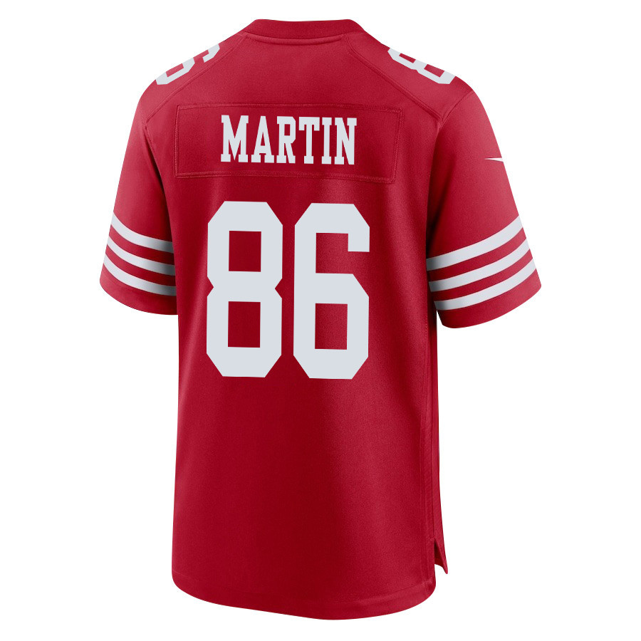 Tay Martin 86 San Francisco 49ers NFC Champions Patch Game Men Jersey - Scarlet JS5546 nicesnker - Image 3