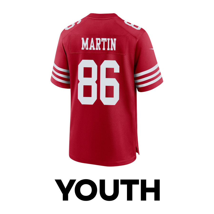 Tay Martin 86 San Francisco 49ers Super Bowl LVIII Patch Game YOUTH Jersey - Scarlet JS2094 nicesnker - Image 3