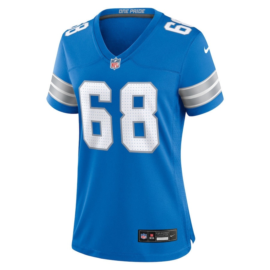 Alternative view of Taylor Decker 68 Detroit Lions Women's Team Game Jersey - Blue JS2058 nicesnker