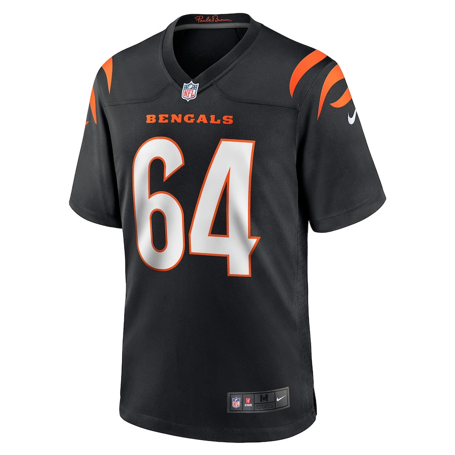 Alternative view of Ted Karras 64 Cincinnati Bengals Team Game Men Jersey - Black JS1213 nicesnker