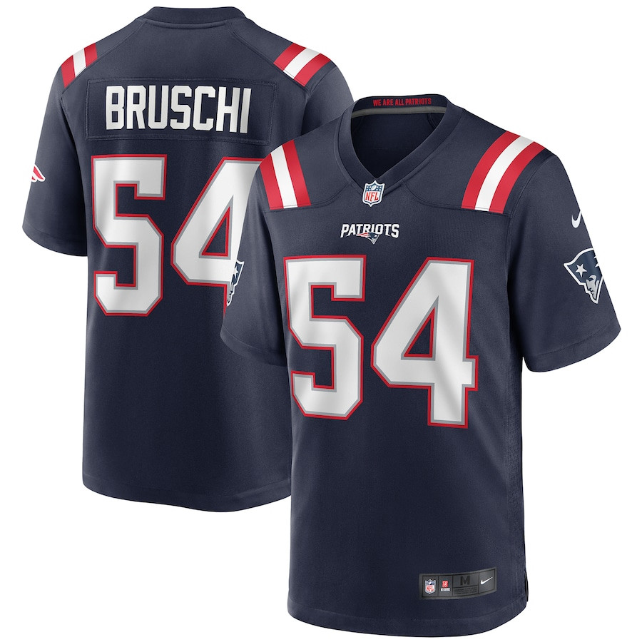 Tedy Bruschi 54 New England Patriots Men Game Retired Jersey - Navy JS4367 nicesnker