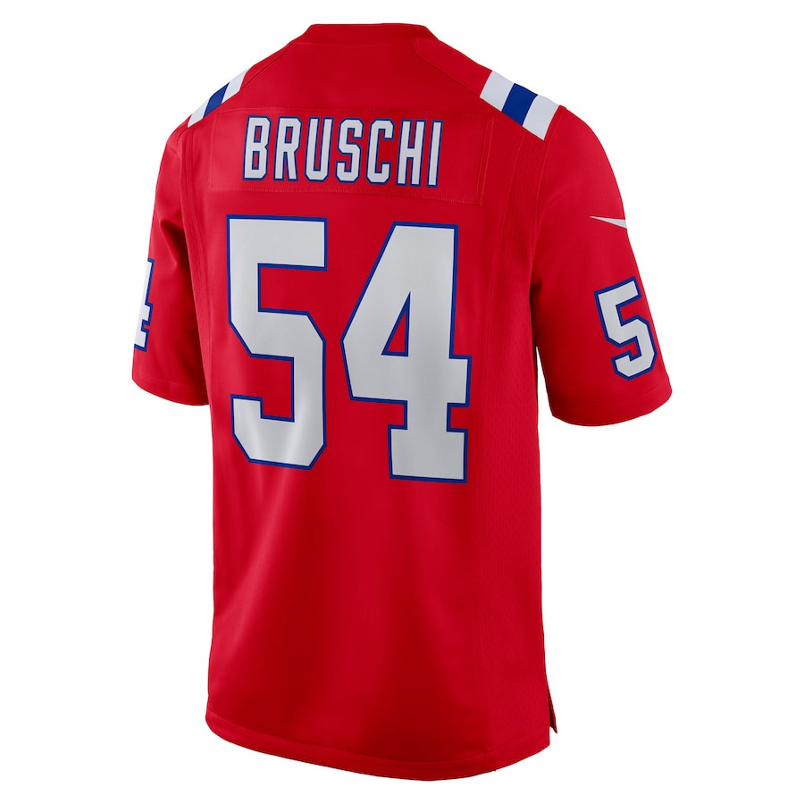 Tedy Bruschi 54 New England Patriots Men Retired Alternate Game Jersey - Red JS2911 nicesnker - Image 3