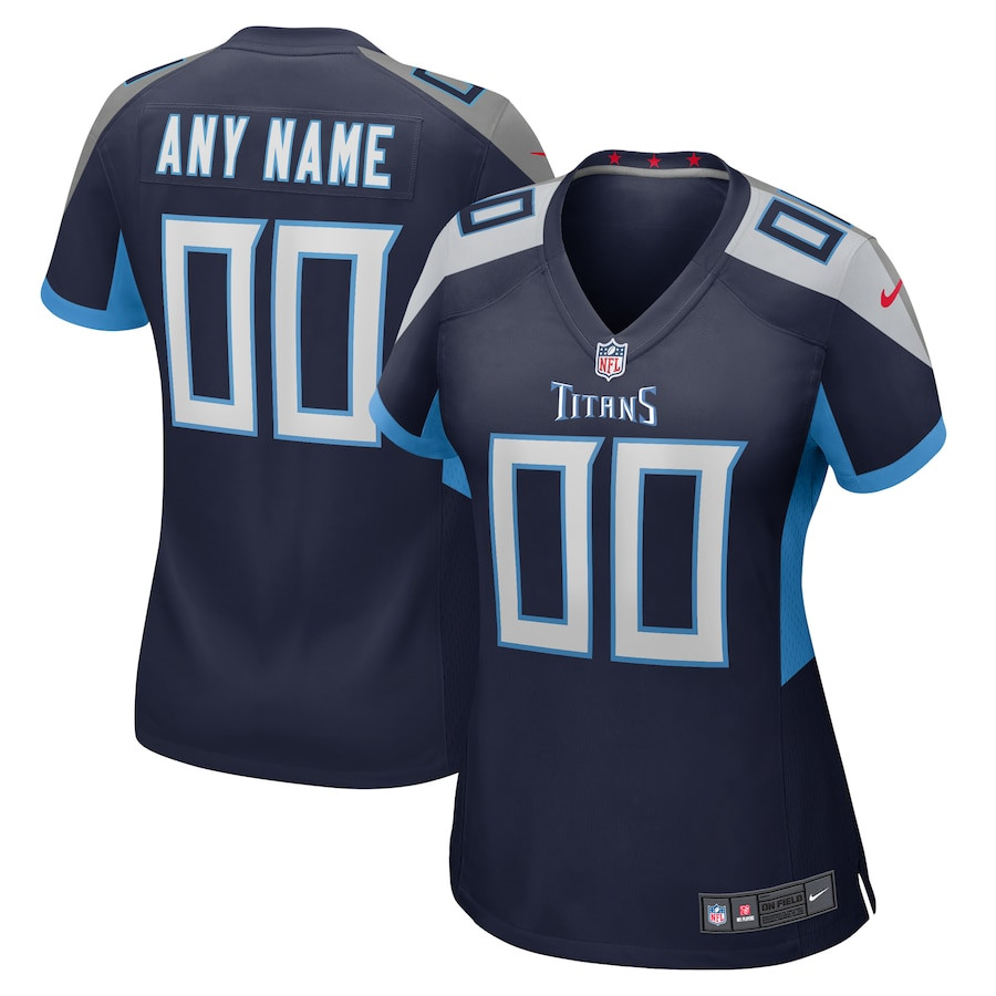 Tennessee Titans Women Custom Game Jersey - Navy JS8336 nicesnker