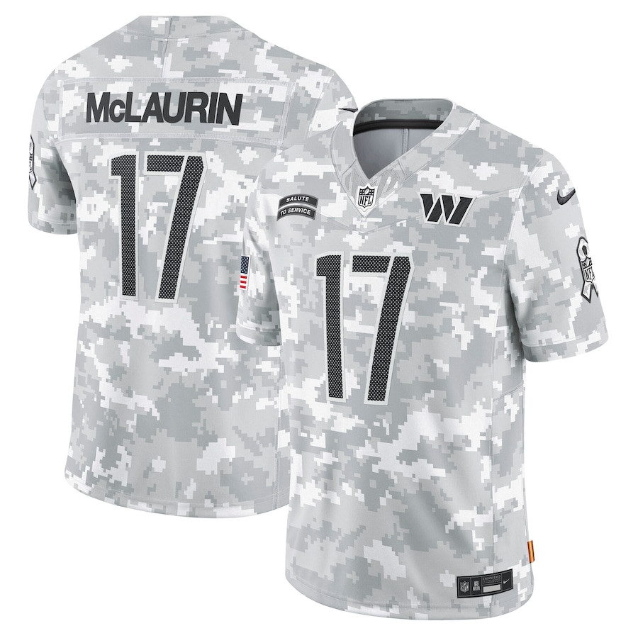 Terry McLaurin 17 Washington Commanders 2024 Salute to Service Limited Men Jersey - Arctic Camo JS6233 nicesnker