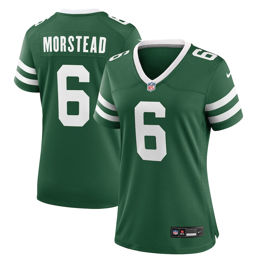 Thomas Morstead 6 New York Jets Women's Team Game Jersey - Legacy Green JS8167 nicesnker