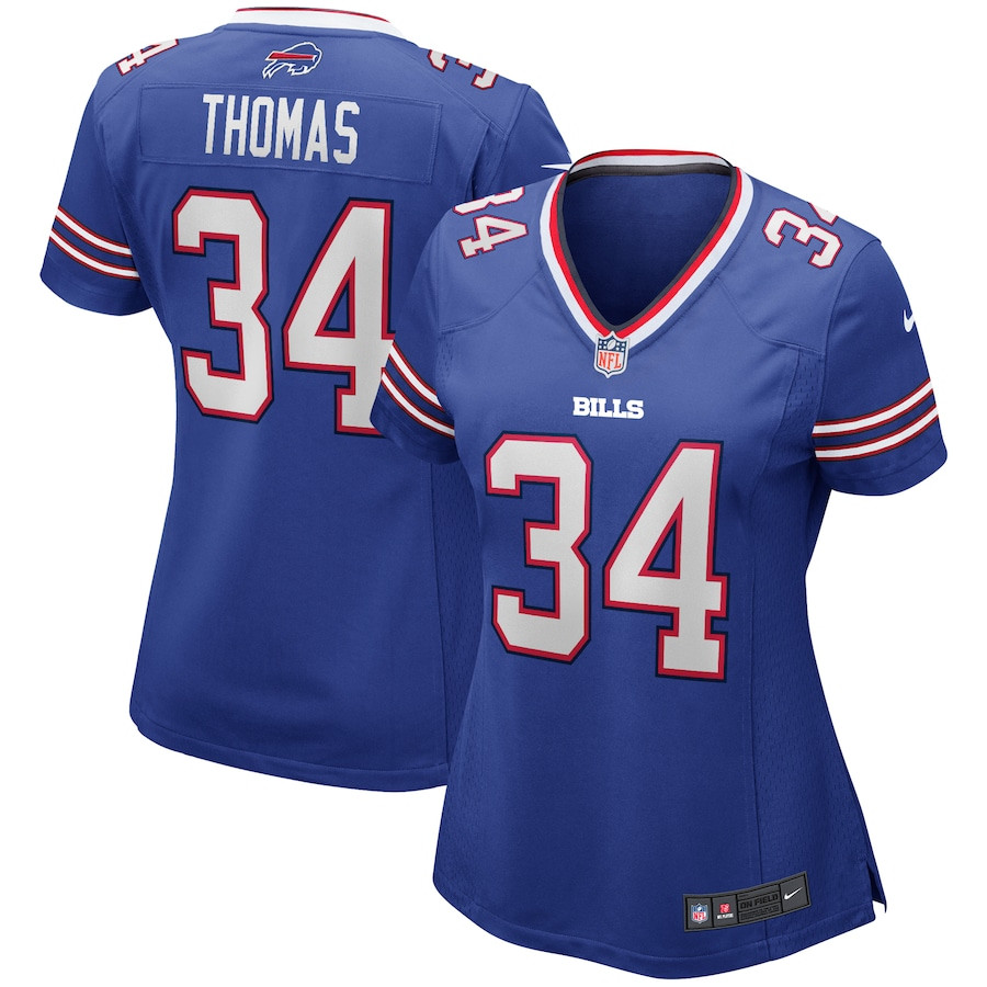 Thurman Thomas 34 Buffalo Bills Women Game Retired Jersey - Royal JS3168 nicesnker