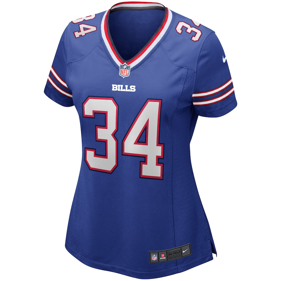 Alternative view of Thurman Thomas 34 Buffalo Bills Women Game Retired Jersey - Royal JS3168 nicesnker
