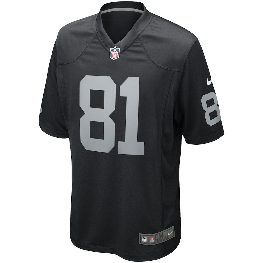 Alternative view of Tim Brown 81 Las Vegas Raiders Men Game Retired Jersey - Black JS6579 nicesnker