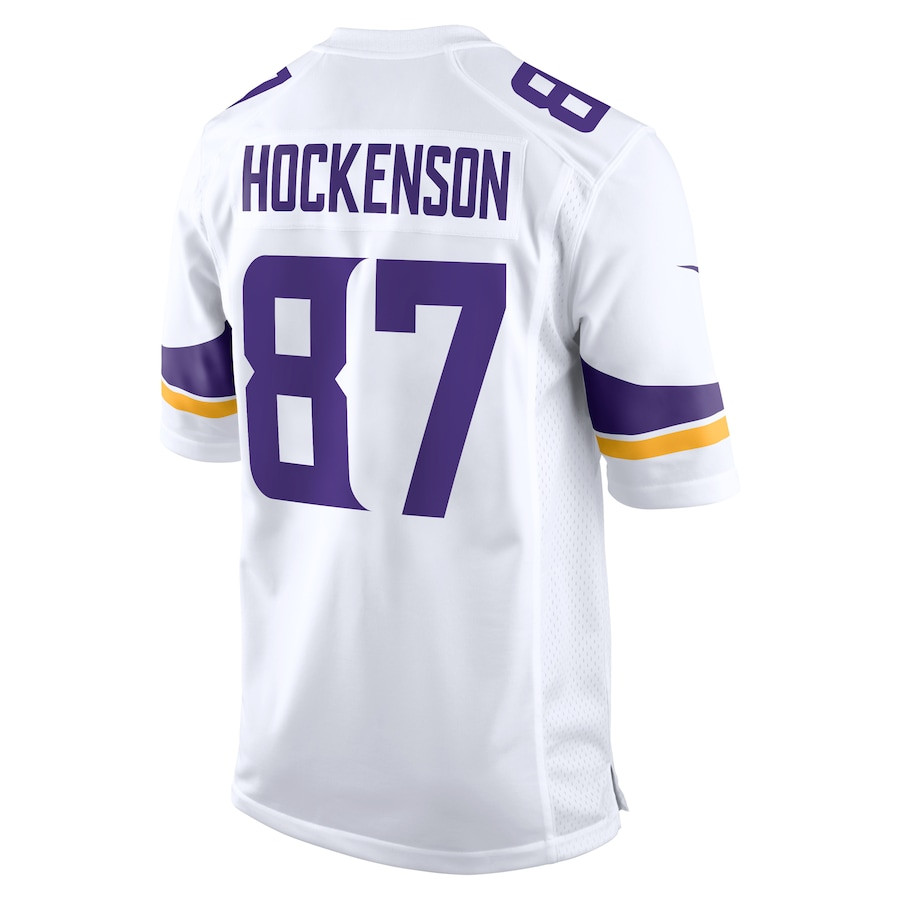 T.J. Hockenson 87 Minnesota Vikings Men Game Jersey - White JS2861 nicesnker - Image 3