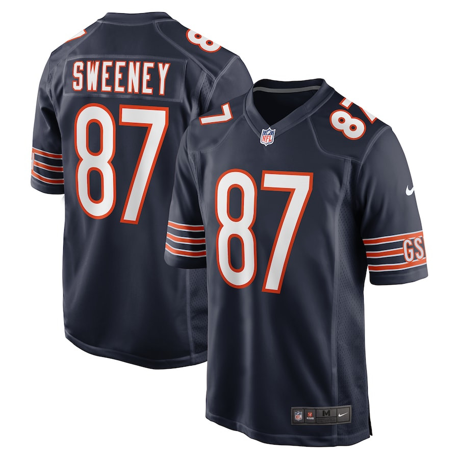 Tommy Sweeney 87 Chicago Bears Game Men Jersey - Navy JS9349 nicesnker