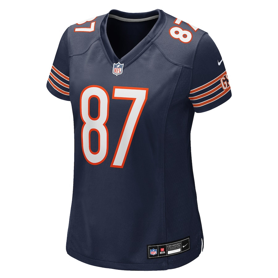 Alternative view of Tommy Sweeney 87 Chicago Bears Women's Game Jersey - Navy JS5811 nicesnker
