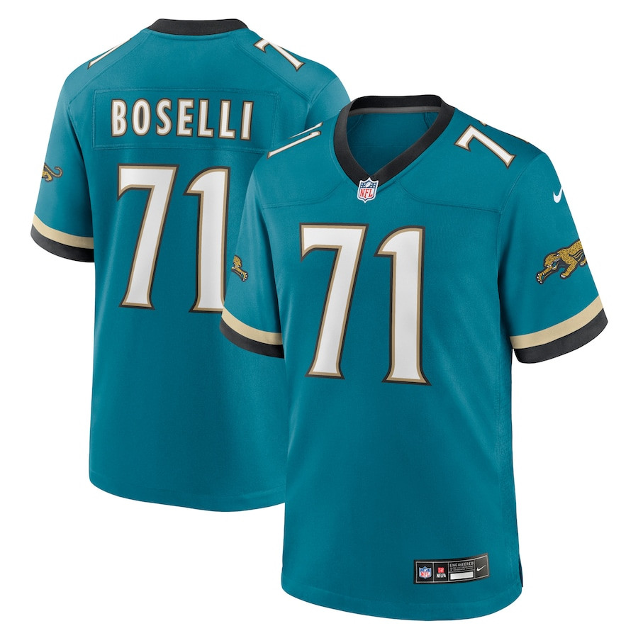 Tony Boselli 71 Jacksonville Jaguars Prowler Throwback Player Game Men Jersey - Teal JS8767 nicesnker