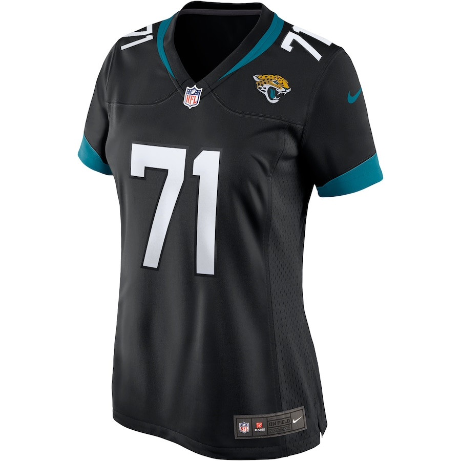 Alternative view of Tony Boselli 71 Jacksonville Jaguars Women Game Retired Jersey - Black JS5807 nicesnker