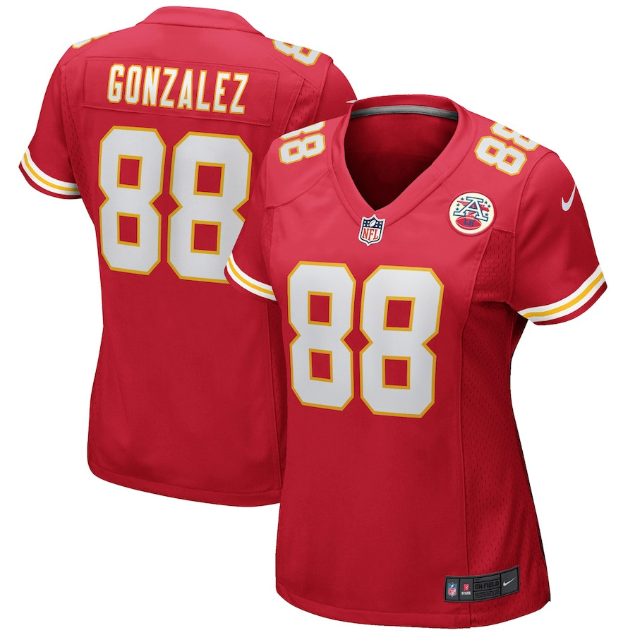 Tony Gonzalez 88 Kansas City Chiefs Women Game Retired Jersey - Red JS9397 nicesnker