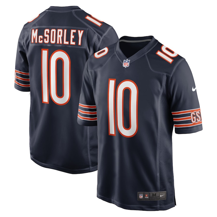 Trace McSorley 10 Chicago Bears Team Game Men Jersey - Navy JS8707 nicesnker