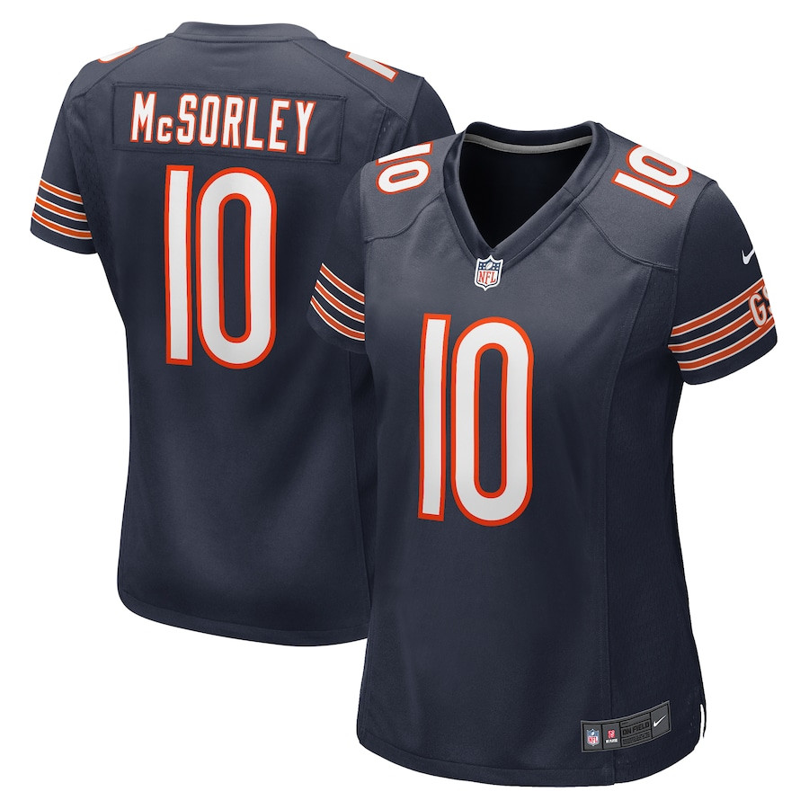 Trace McSorley 10 Chicago Bears Team Game Women Jersey - Navy JS4026 nicesnker