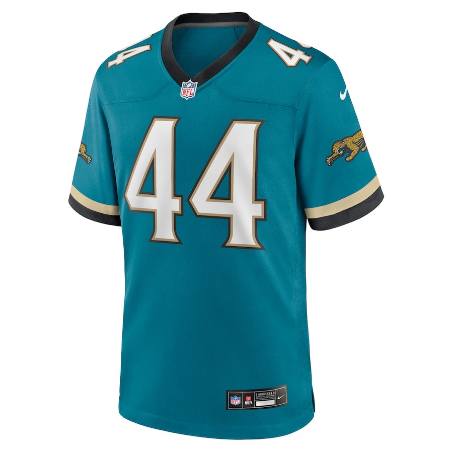 Alternative view of Travon Walker 44 Jacksonville Jaguars Prowler Throwback Player Game Men Jersey - Teal JS7101 nicesnker