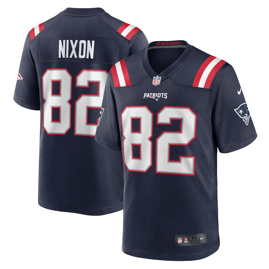 Tre Nixon 82 New England Patriots Men Game Jersey - Navy JS9829 nicesnker