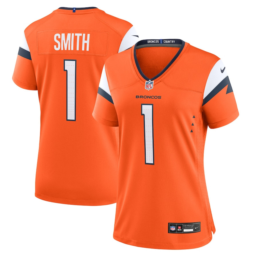 Tremon Smith 1 Denver Broncos Women's Team Game Jersey - Orange JS2023 nicesnker
