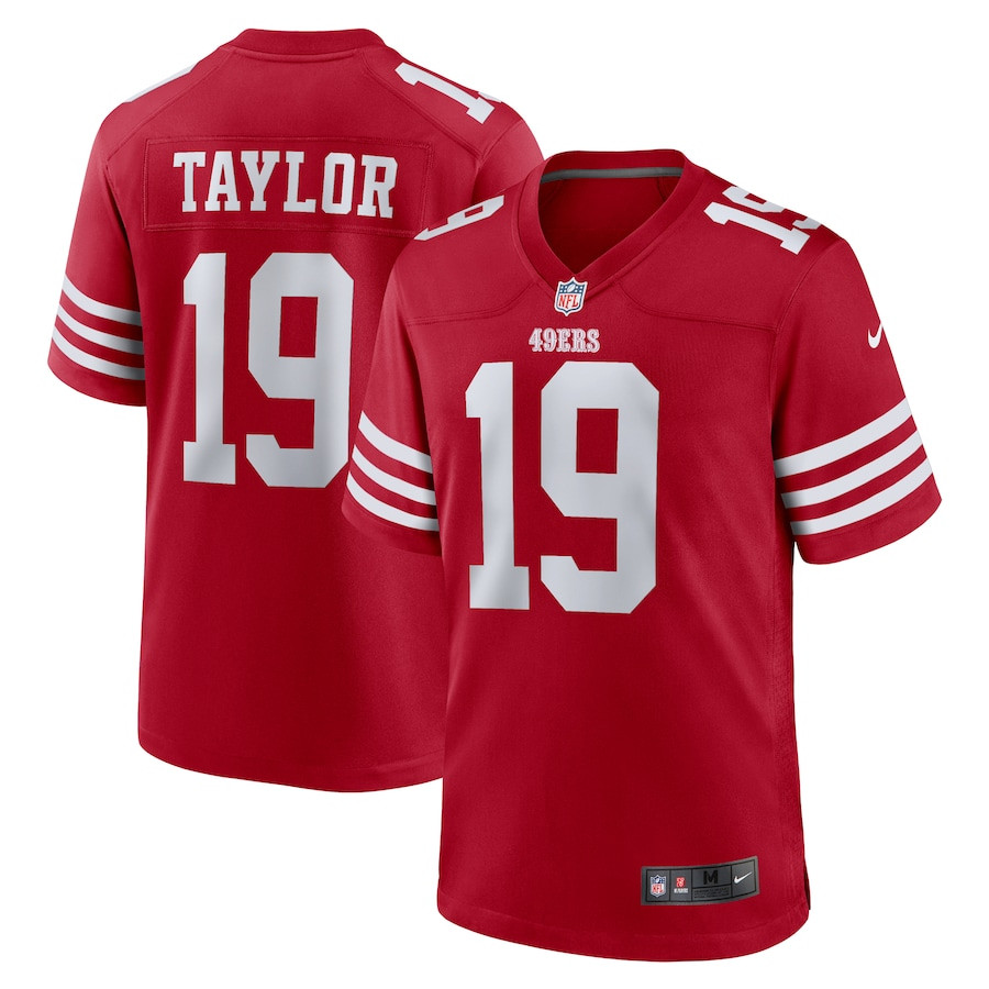 Trent Taylor 19 San Francisco 49ers Team Game Men Jersey - Scarlet JS1409 nicesnker