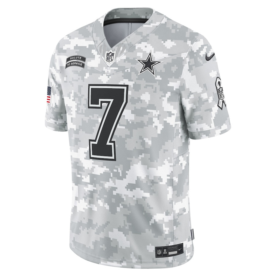 Alternative view of Trevon Diggs 7 Dallas Cowboys 2024 Salute to Service Limited Men Jersey - Arctic Camo JS5937 nicesnker