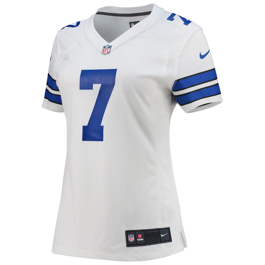 Alternative view of Trevon Diggs 7 Dallas Cowboys Women Game Jersey - White JS2372 nicesnker