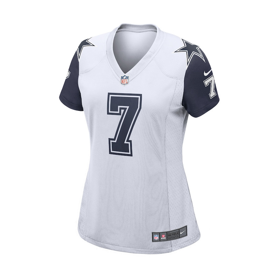 Alternative view of Trevon Diggs 7 Dallas Cowboys Women Team Game Jersey - White JS3586 nicesnker