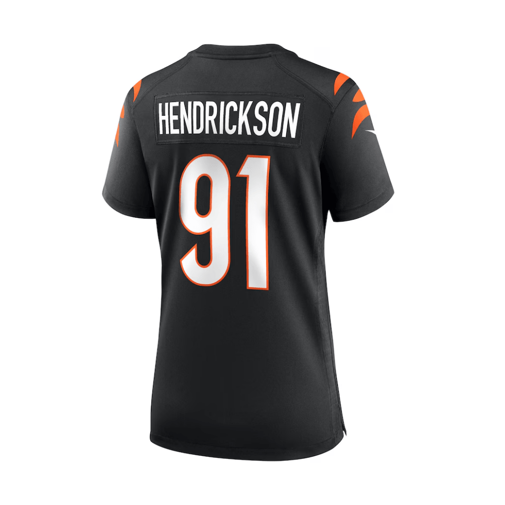 Alternative view of Trey Hendrickson 91 Cincinnati Bengals 2025 Pro Bowl Patch Women Game Jersey - Black JS8897 nicesnker