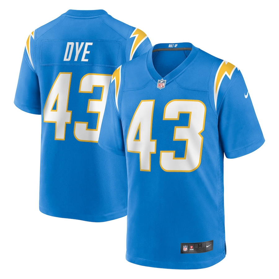 Troy Dye 43 Los Angeles Chargers Team Game Men Jersey - Powder Blue JS9770 nicesnker