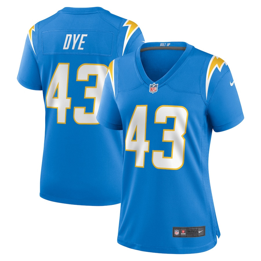 Troy Dye 43 Los Angeles Chargers Women's Game Jersey - Powder Blue JS2680 nicesnker