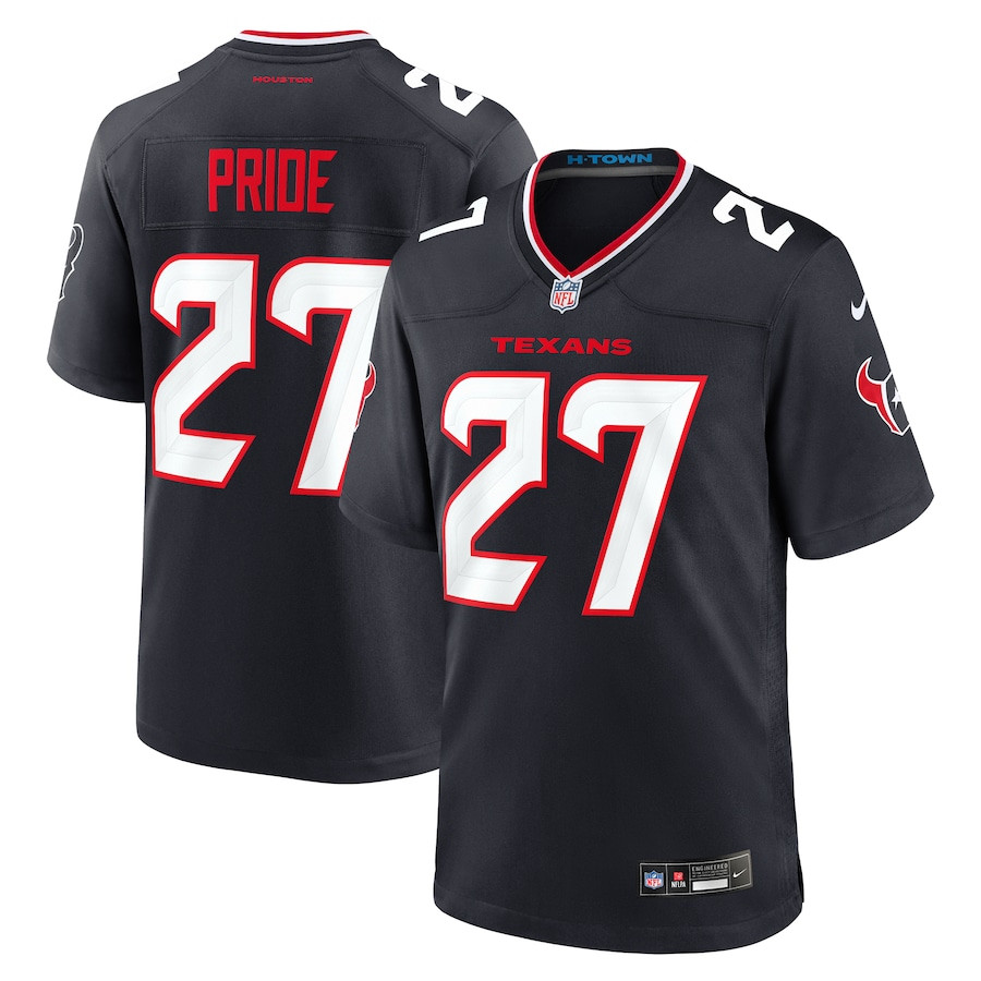 Troy Pride 27 Houston Texans Team Game Men Jersey - Navy JS6014 nicesnker