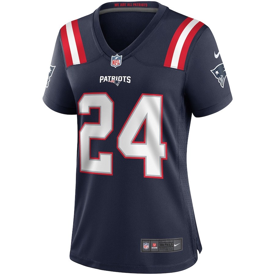 Alternative view of Ty Law 24 New England Patriots Women Game Retired Jersey - Navy JS5367 nicesnker