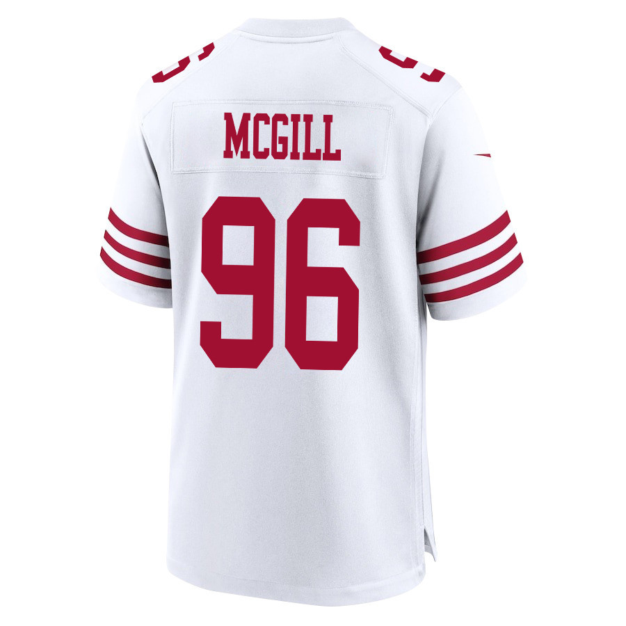 T.Y. McGill 96 San Francisco 49ers NFC Champions Patch Game Men Jersey - White JS3573 nicesnker - Image 3