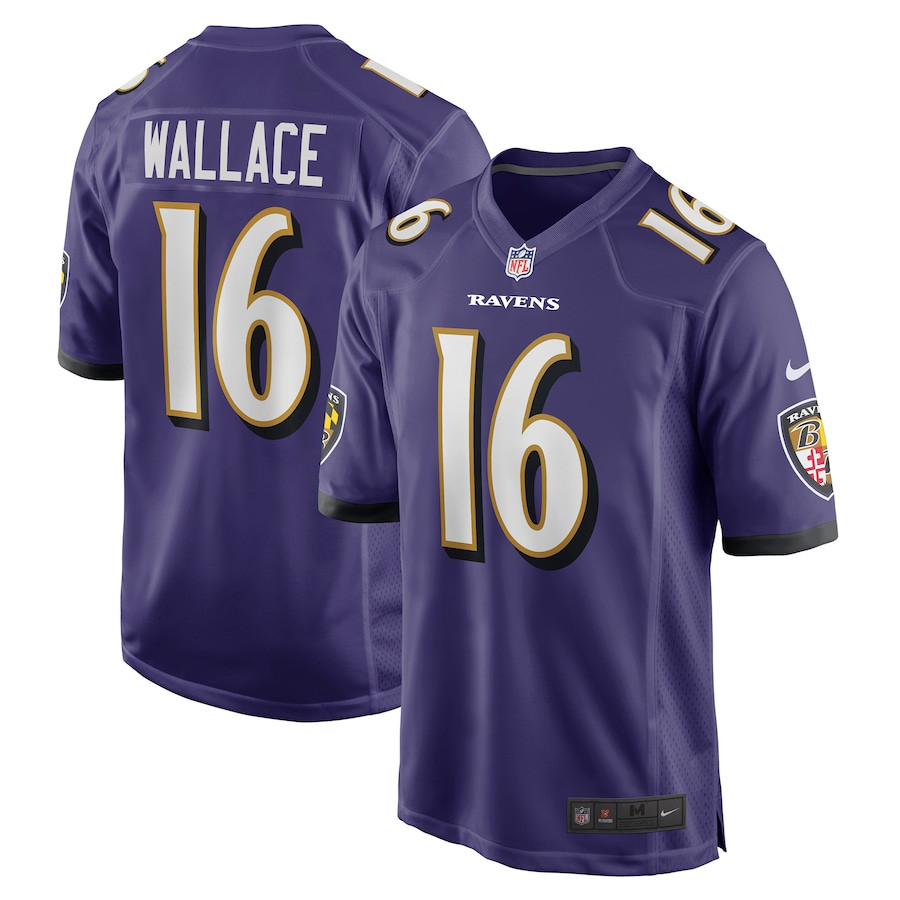 Tylan Wallace 16 Baltimore Ravens Men Game Jersey - Purple JS9378 nicesnker