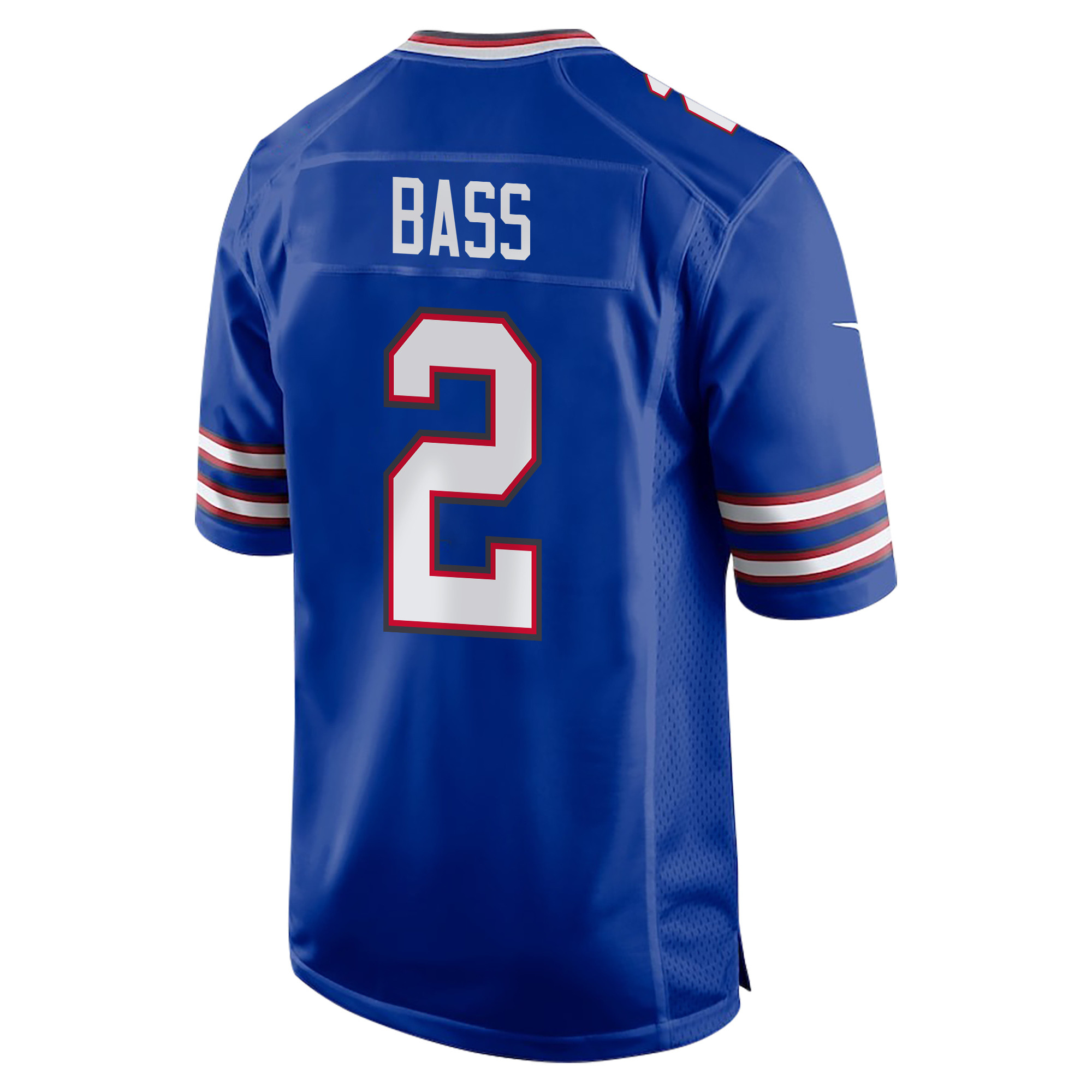 Alternative view of Tyler Bass 2 Buffalo Bills Super Bowl LIX Champions Patch Game Men Jersey - Royal JS6828 nicesnker