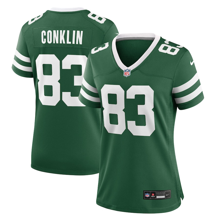 Tyler Conklin 83 New York Jets Women's Team Game Jersey - Legacy Green JS6690 nicesnker