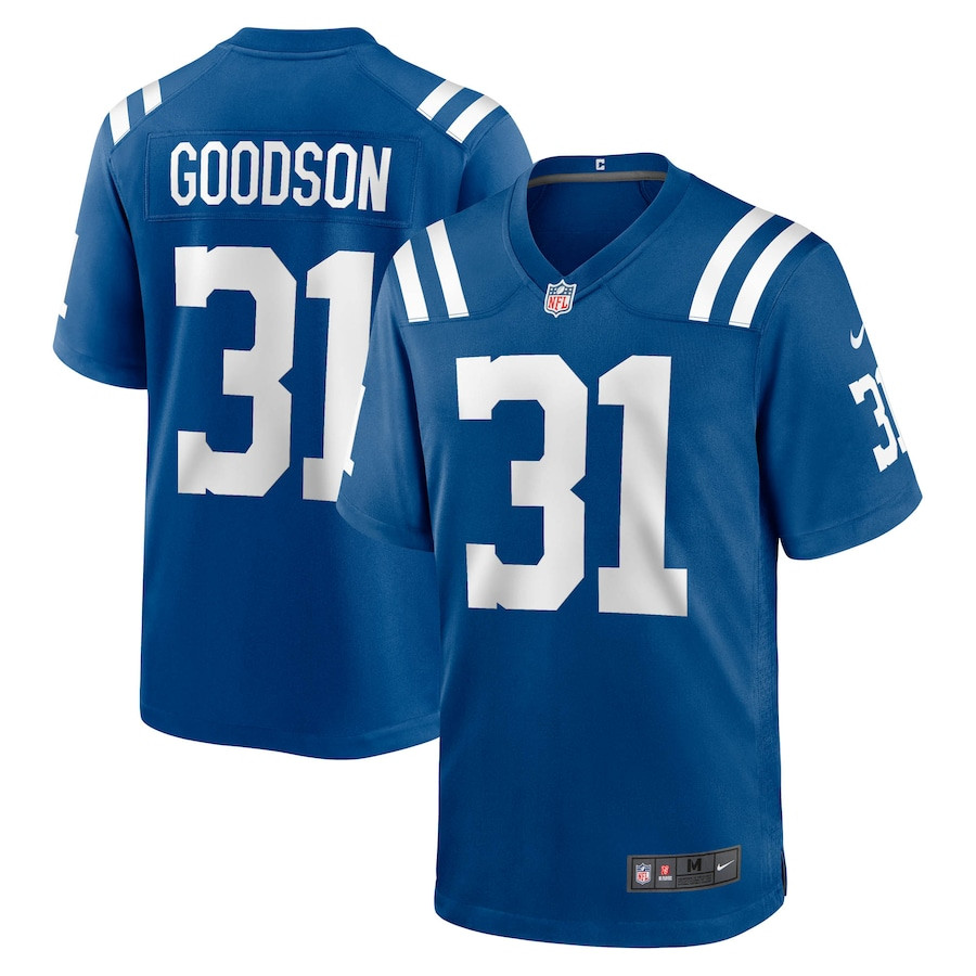 Tyler Goodson 31 Indianapolis Colts Game Men Jersey - Royal JS3561 nicesnker