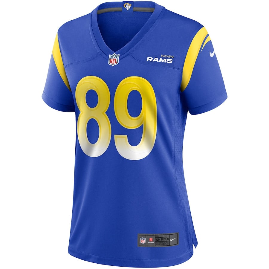 Alternative view of Tyler Higbee 89 Los Angeles Rams Women Game Jersey - Royal JS4463 nicesnker