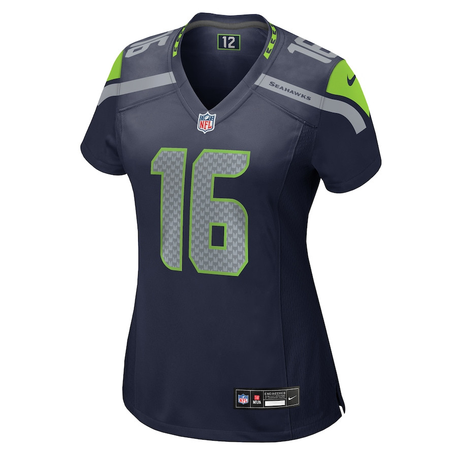 Alternative view of Tyler Lockett 16 Seattle Seahawks Women's Game Jersey - College Navy JS6935 nicesnker