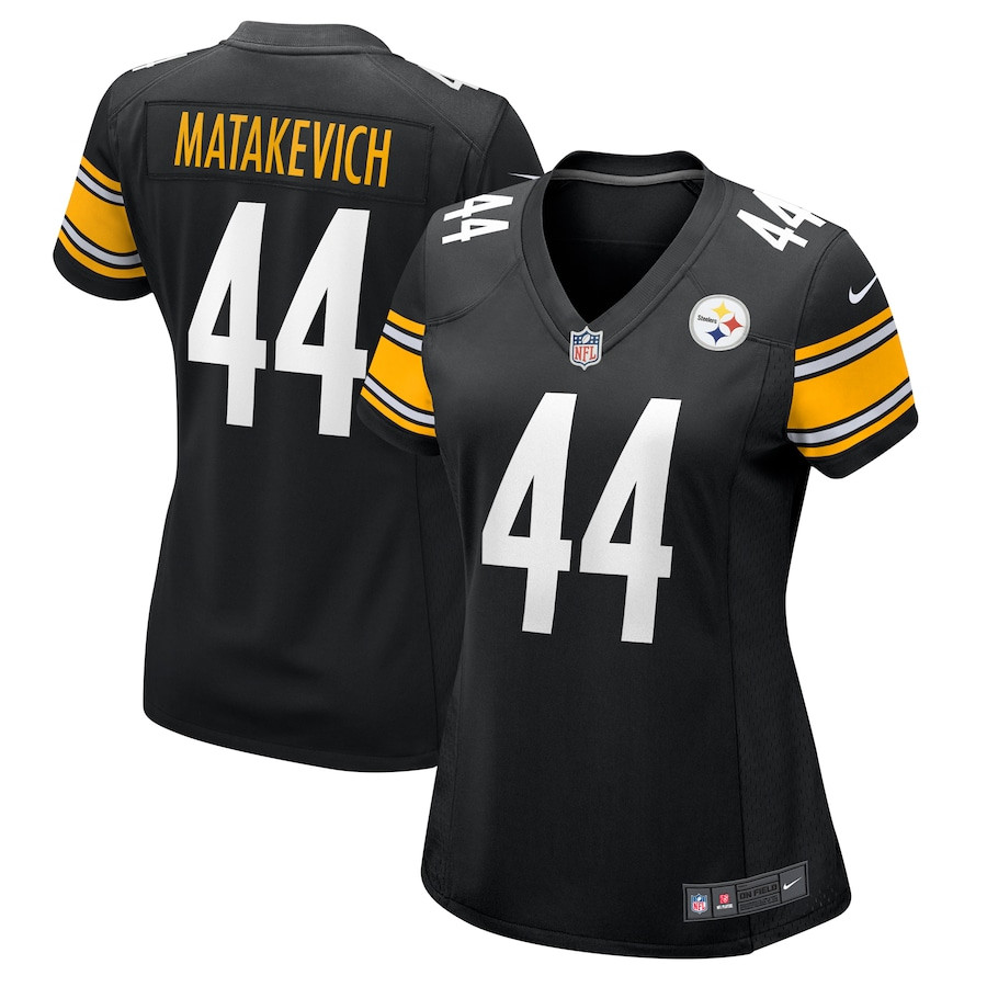 Tyler Matakevich 44 Pittsburgh Steelers Women's Game Jersey - Black JS5584 nicesnker