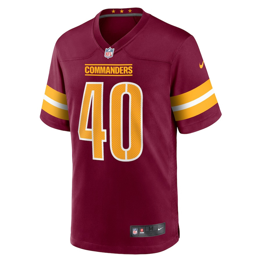 Alternative view of Tyler Owens 40 Washington Commanders Game Men Jersey - Burgundy JS8816 nicesnker