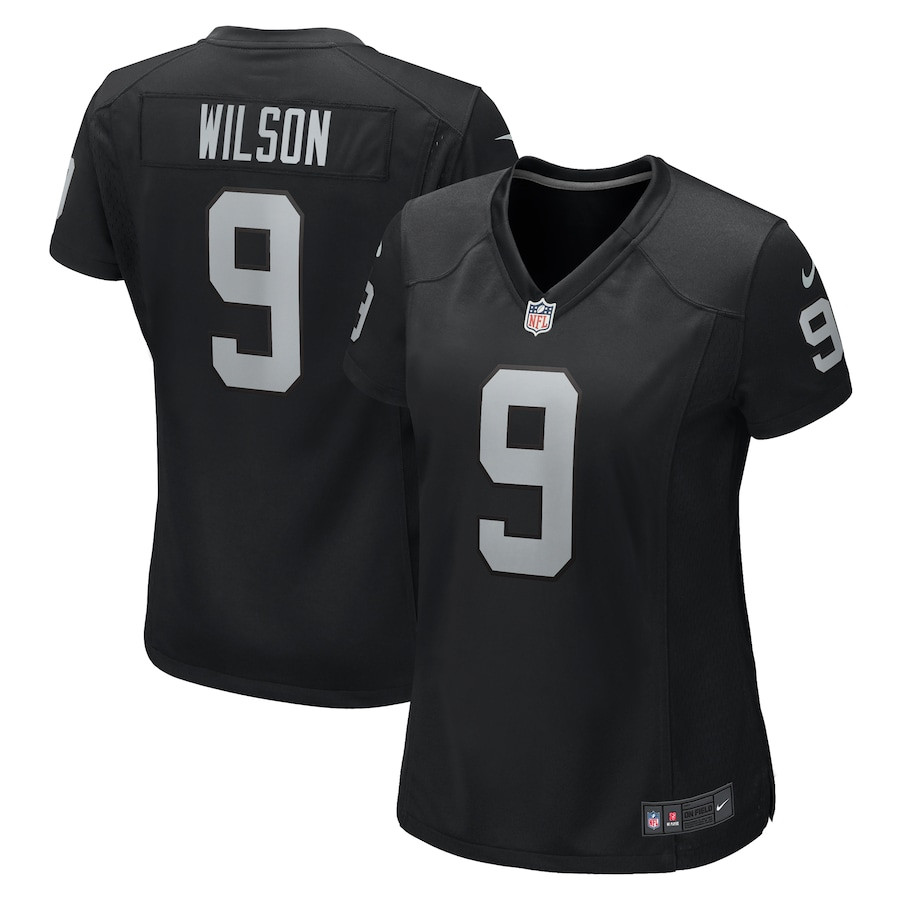 Tyree Wilson 9 Las Vegas Raiders Women's Team Game Jersey - Black JS6082 nicesnker