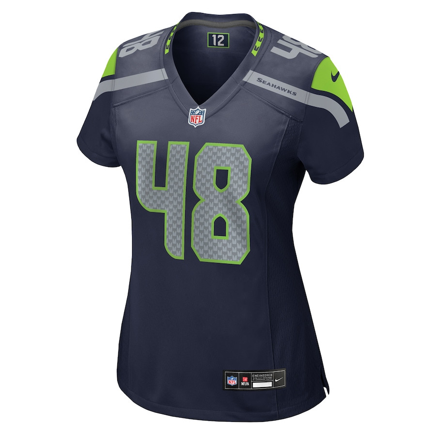 Alternative view of Tyrice Knight 48 Seattle Seahawks Women's Game Jersey - College Navy JS4460 nicesnker